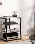 HOMCOM HiFi Stand, with Four Storage Shelves - Grey