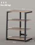 HOMCOM HiFi Stand, with Four Storage Shelves - Grey
