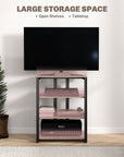 HOMCOM HiFi Stand, with Four Storage Shelves - Grey