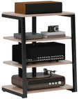 HOMCOM HiFi Stand, with Four Storage Shelves - Grey