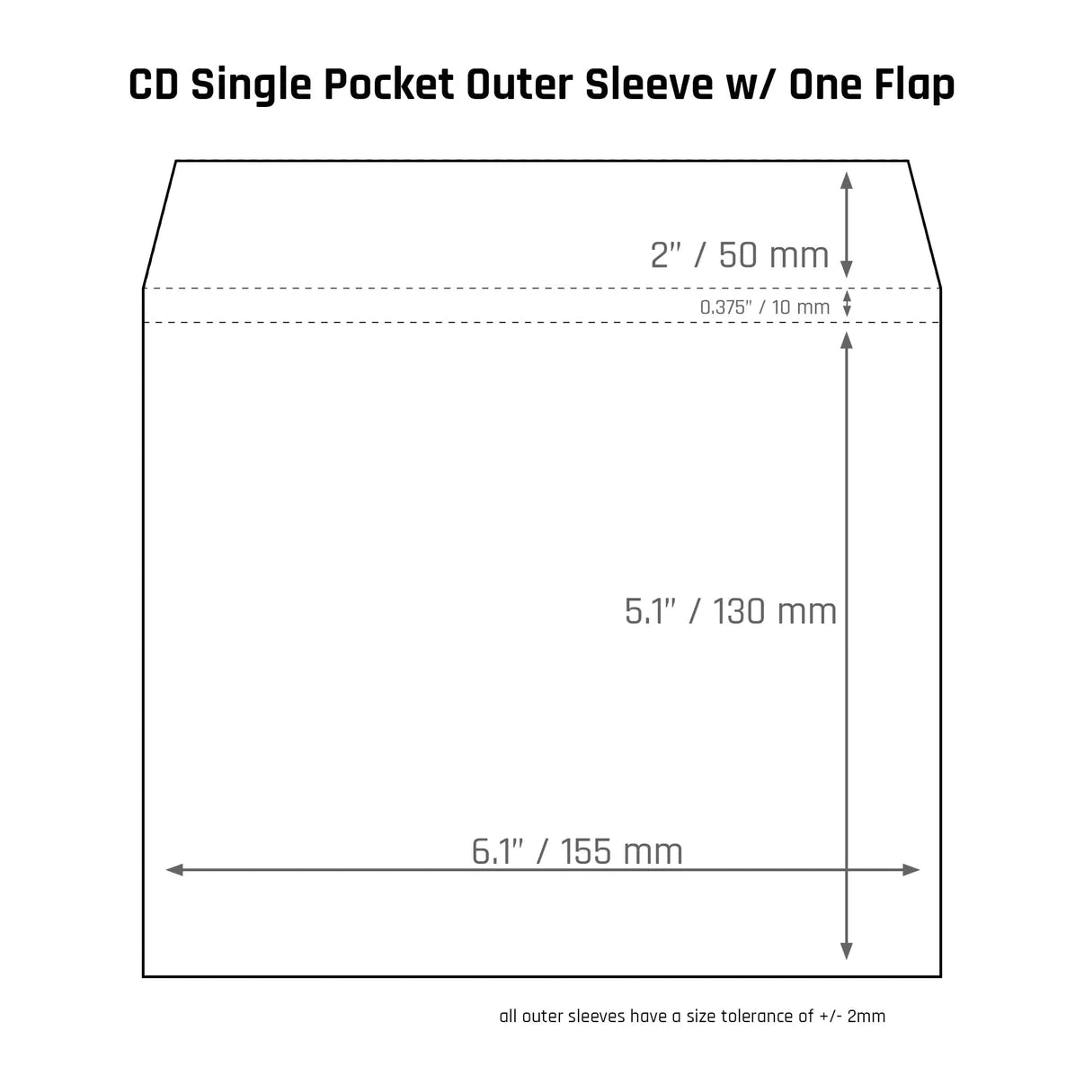 CD/DVD Single Pocket Outer Sleeves (25-pack)